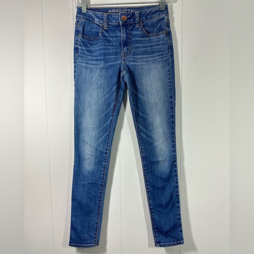 American Eagle Outfitters Sz 00 Short Women's High Rise Jeggings Denim Stretch